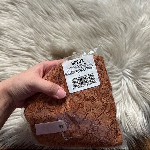 FREE PEOPLE x HAH Cut To The Chase Bodysuit In Brown Sugar - Picture 3 of 3